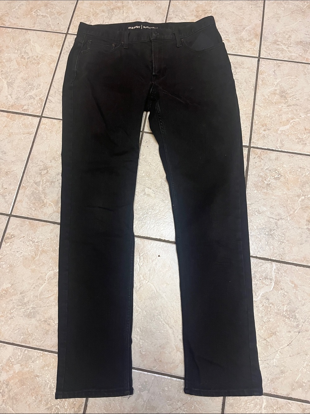 Old Navy Black slim Straight-Leg Jeans 33x 32